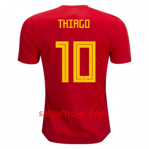 Spanien Fodboldtrøjer Thiago 10 Hjemmebanesæt VM 2018 Spanien Fodboldtrøjer Thiago 10 Hjemmebanesæt VM 2018